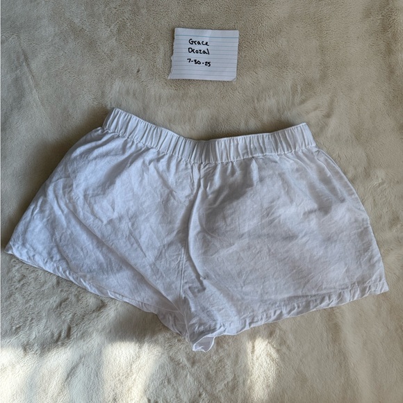 Parke White Linen Boxer Shorts - Picture 5 of 6